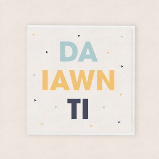 Carden Da Iawn Cymraeg - Welsh Well Done Card