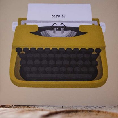 Love-You-Typewriter-Caru-Ti-Welsh-Card-Cardiau-Cymraeg