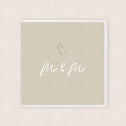 Mr & Mr Wedding Card - Cardiau Cymraeg