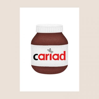 Printiau Cymraeg Cariad Nutella Welsh Love Prints A4