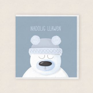 Polar Bear Cardiau Nadolig Cymraeg Welsh Christmas Cards
