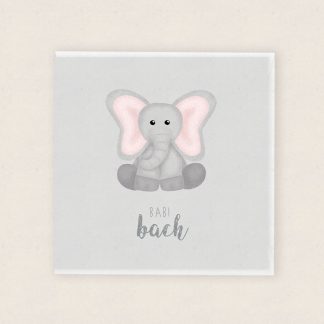 Elephant Cardiau Babi Newydd Cymraeg Welsh Baby Cards
