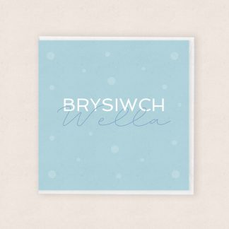 Carden Brysiwch Wella Cymraeg - Welsh Get Well Soon Card