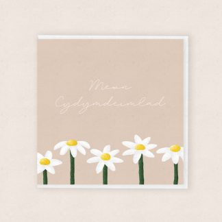 Mewn Cydymdeimlad Llygad y Dydd In Condolences Daisies Cardiau Cymraeg Welsh Cards