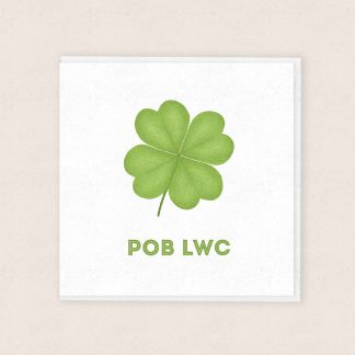 Pob Lwc Cardiau Cymraeg Good Luck Welsh Cards Four Leaf Clover